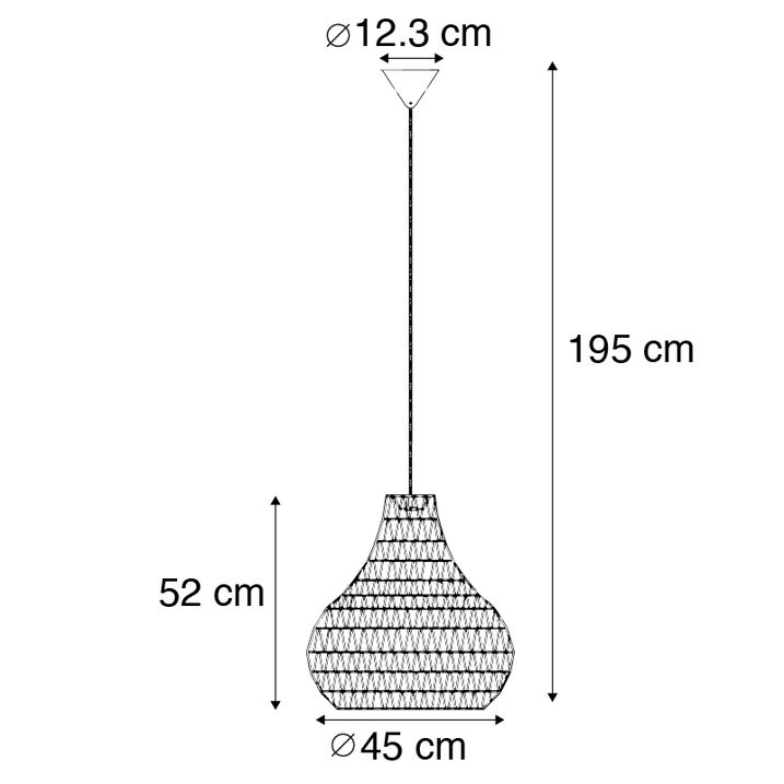 Qazqa Scandinavische Hanglamp Wit 45 Cm - Lina Drop