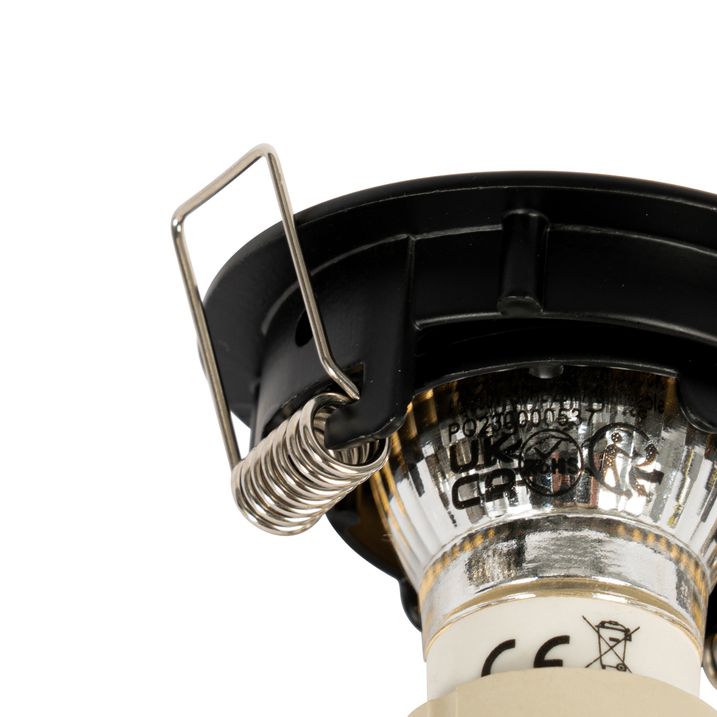 Qazqa Set Van 12 Inbouwspots Zwart GU10 35mm - Edu