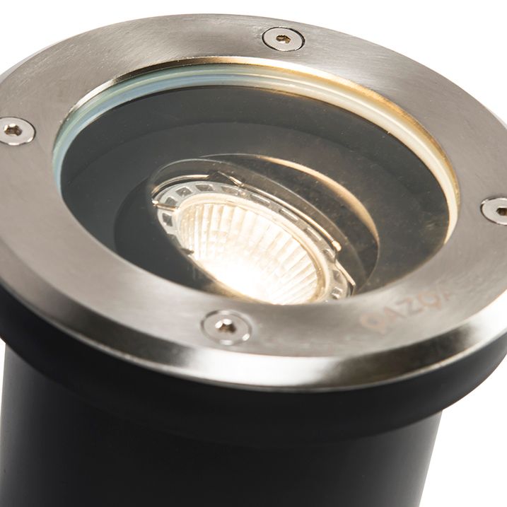 Qazqa Set Van 5 Buiten Grondspots RVS IP65 - Delux