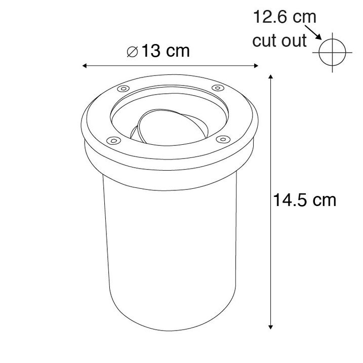 Qazqa Set Van 5 Buiten Grondspots RVS IP65 - Delux