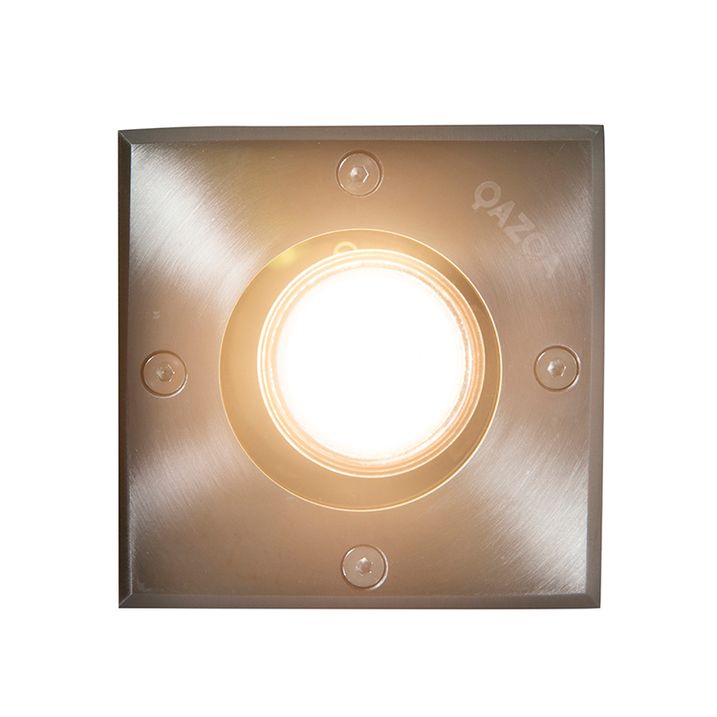 Qazqa Set Van 5 Grondspots Staal IP65 - Basic Square