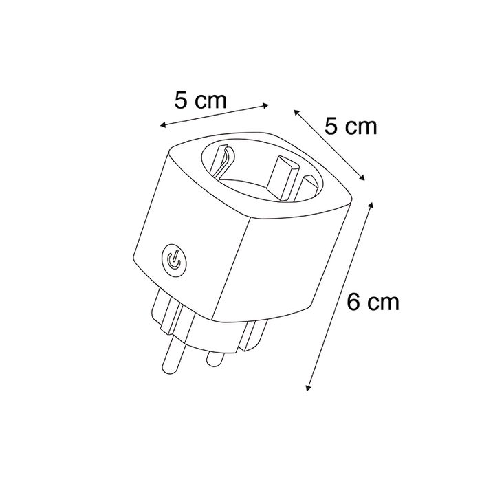 Qazqa Smart EU Stekker Met Energiemeter En Timer