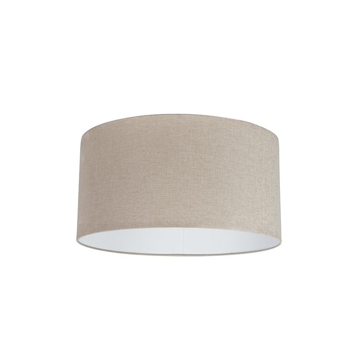 qazqa Stoffen lampenkap lichtbruin rond 50/50/25