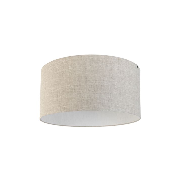 qazqa Stoffen lampenkap lichtgrijs rond 50/50/25