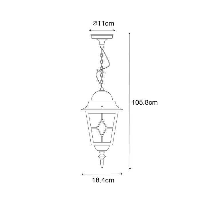 Qazqa Vintage Buiten Hanglamp Antiek Goud - Antigua