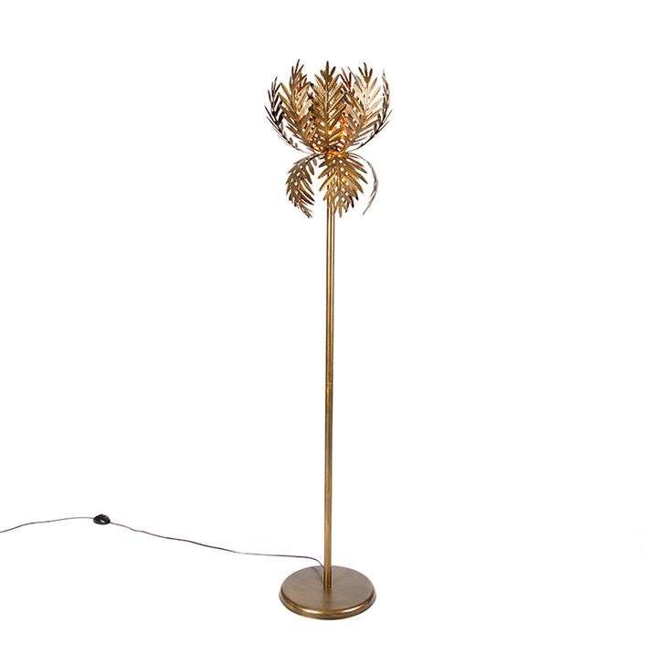 Qazqa Vintage Vloerlamp Goud - Botanica Simplo