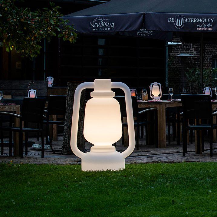 qazqa Vloerlamp wit 110 cm IP44- Storm Extra Large