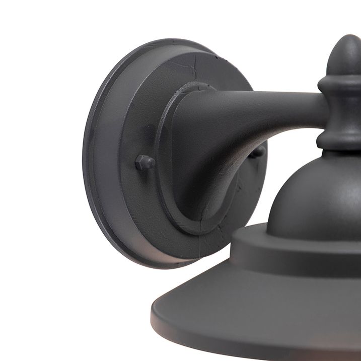 Qazqa Romantische Buitenwandlamp Donker Grijs - Oxford