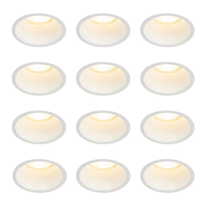 qazqa Set van 12 inbouwspots wit GU10 70mm IP44 - Dept qazqa Set van 12 inbouwspots wit GU10 70mm IP44 - Dept