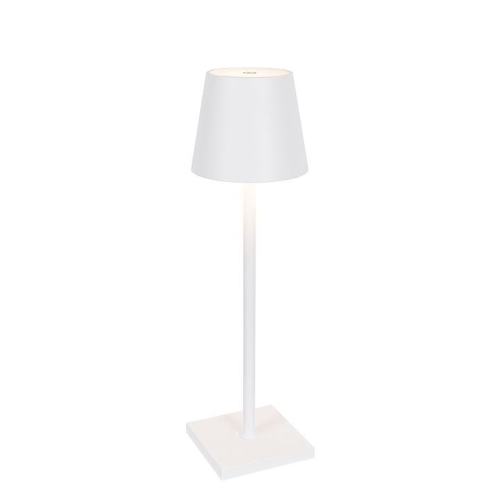 Qazqa Set Van 2 Buiten Tafellamp Wit Incl. LED En Dimmer Oplaadbaar - Janet