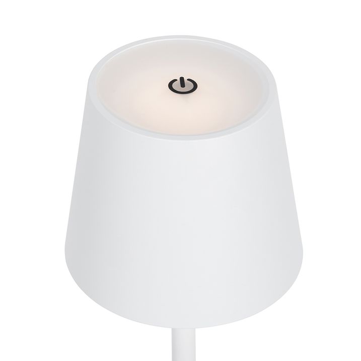 Qazqa Set Van 2 Buiten Tafellamp Wit Incl. LED En Dimmer Oplaadbaar - Janet