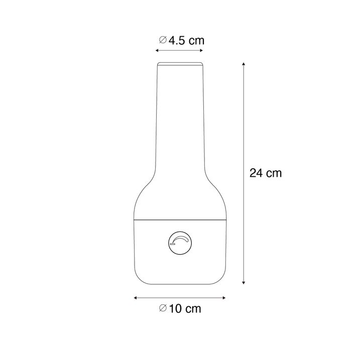 Qazqa Set Van 2 Buiten Tafellampen Goud Met Wit Incl. LED Oplaadbaar - Haard