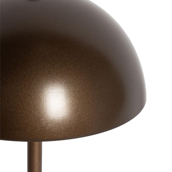 Qazqa Set Van 2 Buiten Tafellampen Mushroom Donkerbrons Oplaadbaar - Keira