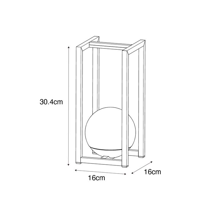 Qazqa Set Van 2 Buiten Tafellampen Zwart Met Touch Oplaadbaar - Nowi
