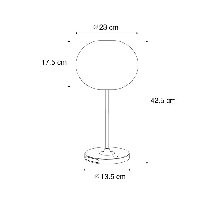 Qazqa Set Van 2 Moderne Tafellampen Wit Oplaadbaar - Maloi
