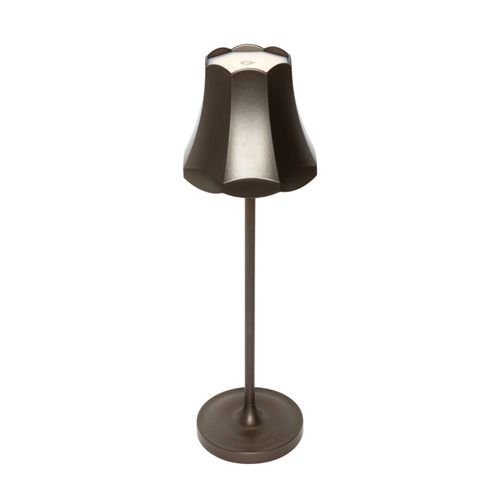 Qazqa Set Van 2 Retro Tafellampen Donkerbrons Oplaadbaar IP44 - Granny