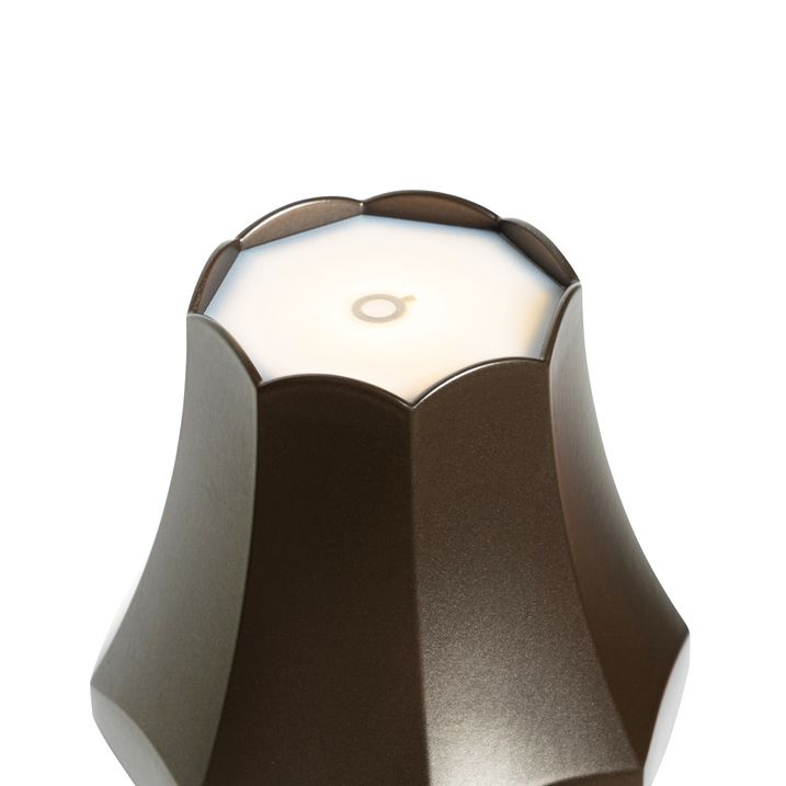 Qazqa Set Van 2 Retro Tafellampen Donkerbrons Oplaadbaar IP44 - Granny