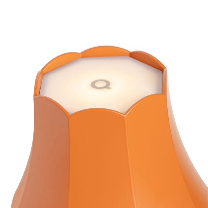 Qazqa Set Van 2 Retro Tafellampen Oranje Oplaadbaar IP44 - Granny