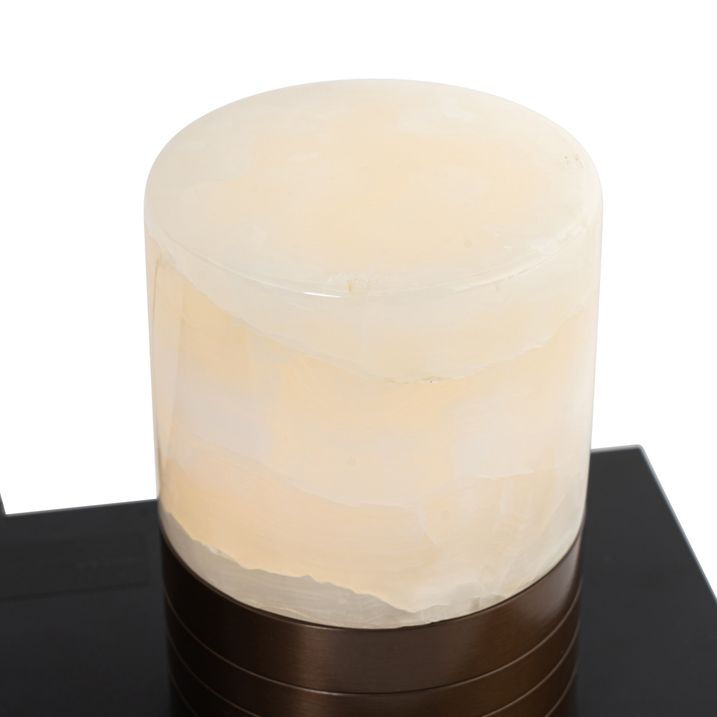 Qazqa Set Van 2 Tafellampen Donkerbrons RGBW Oplaadbaar - Alessia