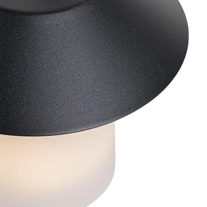 Qazqa Set Van 2 Tafellampen Mushroom Zwart Incl. LED Oplaadbaar - Ivan
