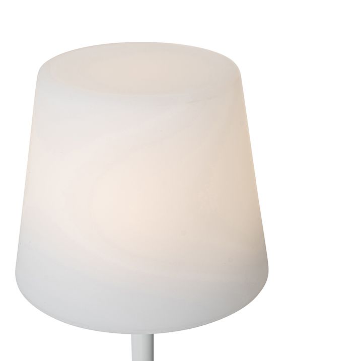 Qazqa Set Van 2 Tafellampen Wit Oplaadbaar 40 Cm IP54 - Jude