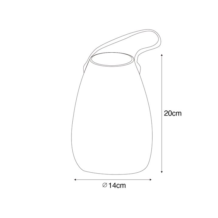 Qazqa Set Van 2 Tafellampen Wit RGBW Oplaadbaar IP54 - Pion