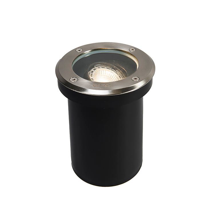 Qazqa Set Van 3 Buiten Grondspots Staal Verstelbaar IP65 - Delux