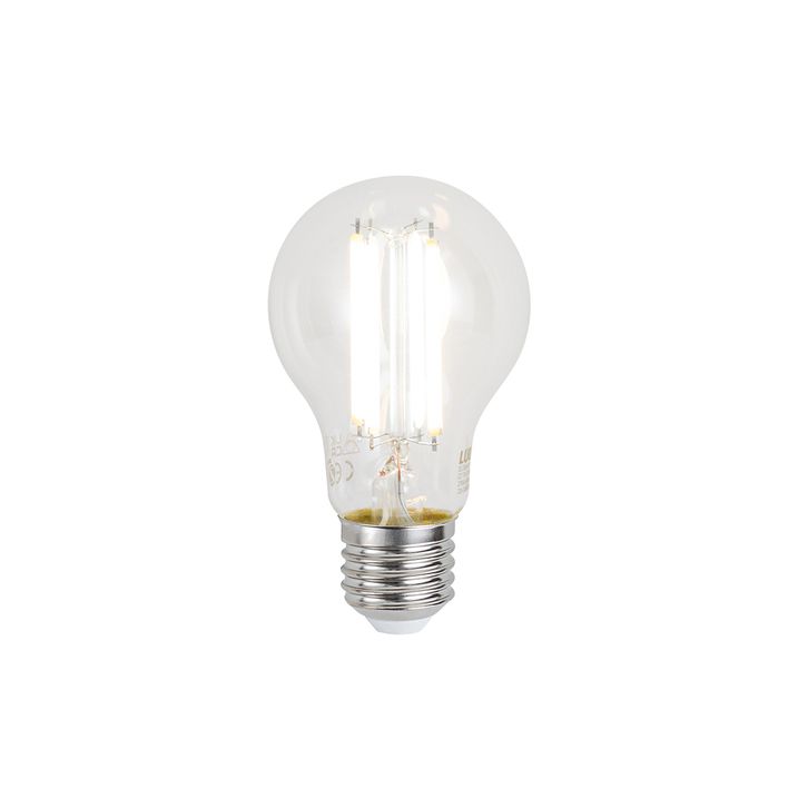 Qazqa Set Van 3 Smart E27 Dimbare LED Lampen A60 7W 806LM 2700-6500K Incl. Zigbee Smart Hub