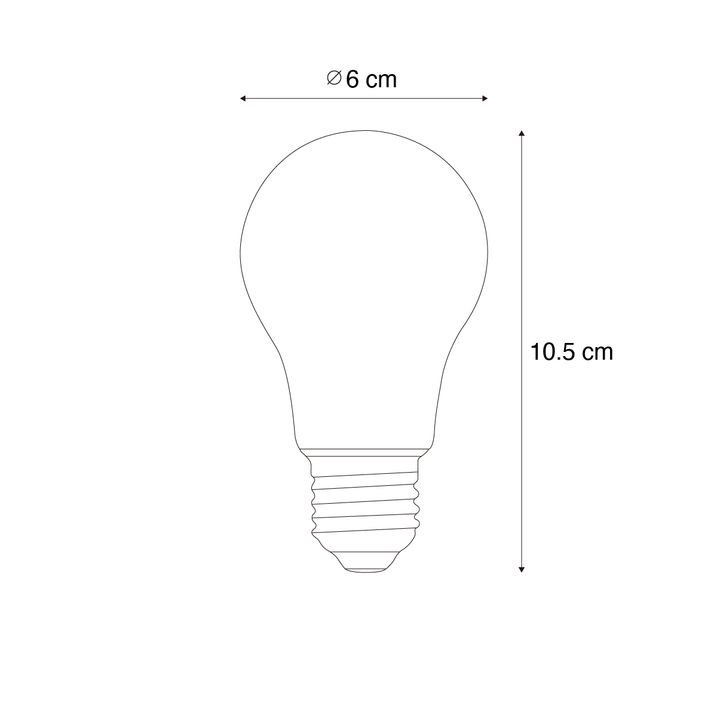 Qazqa Set Van 3 Smart E27 Dimbare LED Lampen A60 7W 806LM 2700-6500K Incl. Zigbee Smart Hub