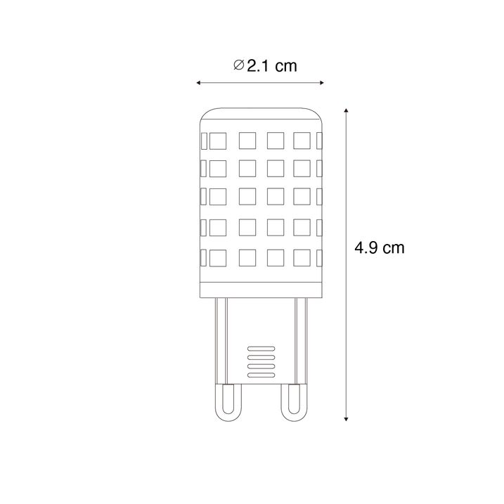 Qazqa Set Van 3 Smart G9 Dimbare LED Lamp 2.5W 250 Lm 2700K-6500K Incl. Zigbee Smart Hub