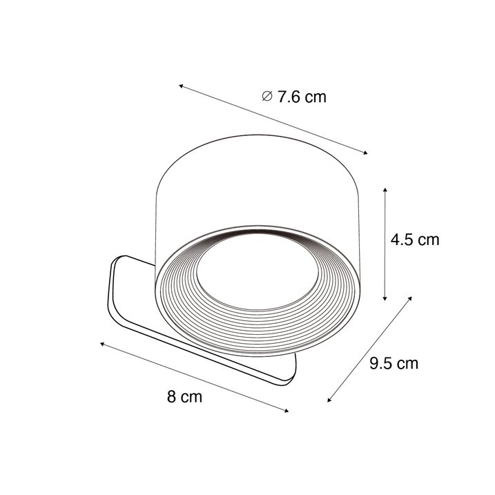 Qazqa Set Van 4 Moderne Wand- En Plafondlampen Wit Incl. LED Oplaadbaar - Bright