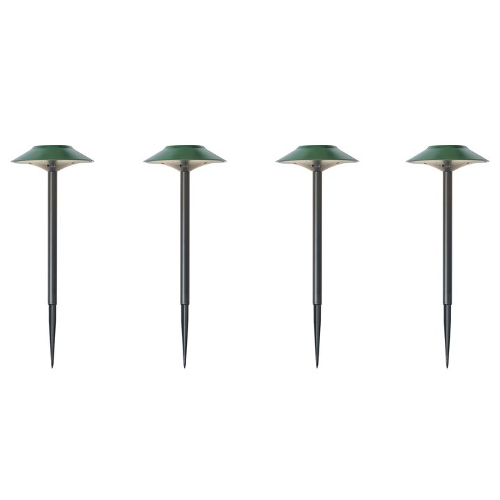 Qazqa Set Van 4 Prikspots Groen Incl. LED IP44 Solar - Mushroom