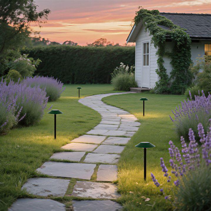 qazqa Set van 4 prikspots groen incl. LED IP44 solar - Mushroom