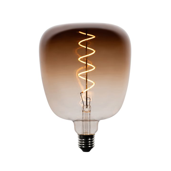 Qazqa Set Van 5 E27 Dimbare LED Lampen G140 Bruin 4 9W 110 Lm 1800K