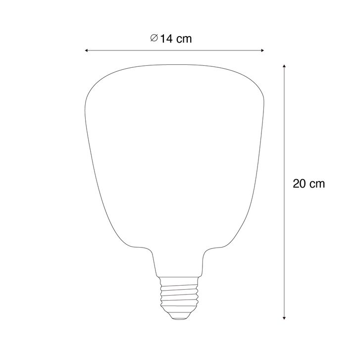 Qazqa Set Van 5 E27 Dimbare LED Lampen G140 Bruin 4 9W 110 Lm 1800K