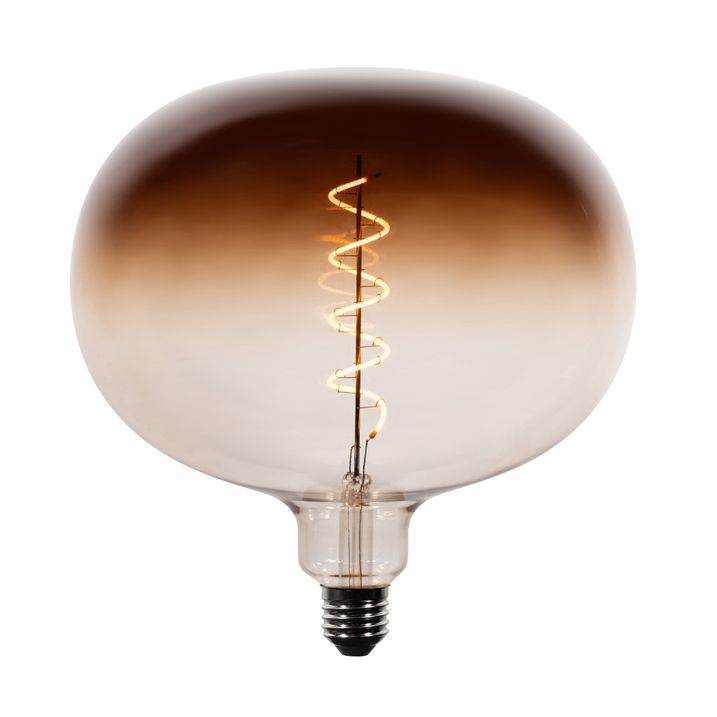 Qazqa Set Van 5 E27 Dimbare LED Lampen G220 Bruin 4 9W 130 Lm 1800K