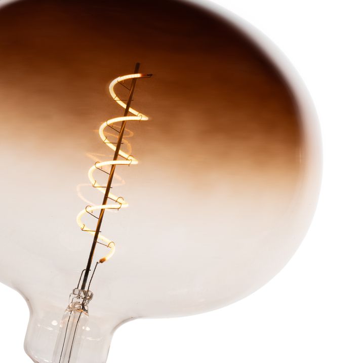 Qazqa Set Van 5 E27 Dimbare LED Lampen G220 Bruin 4 9W 130 Lm 1800K