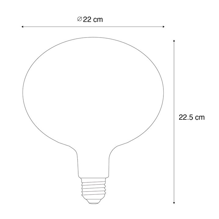 Qazqa Set Van 5 E27 Dimbare LED Lampen G220 Bruin 4 9W 130 Lm 1800K
