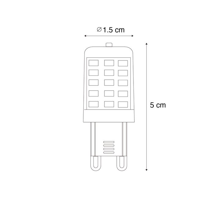 Qazqa Set Van 5 G9 3-staps Dimbare LED Lampen 3W 250 Lm 2700K