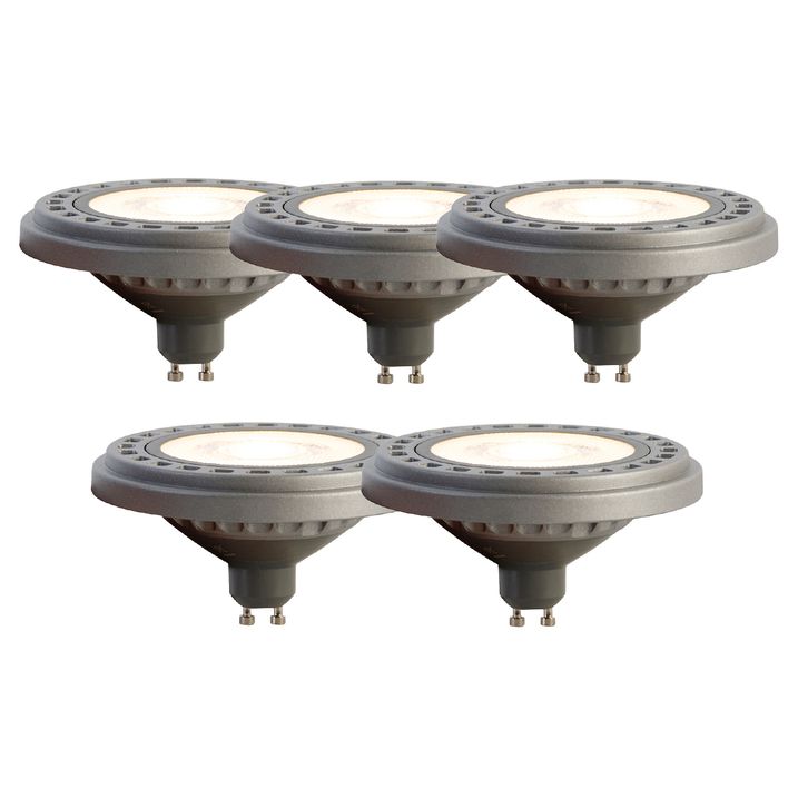 qazqa Set van 5 GU10 LED lamp AR111 8W 750 lm 3000K