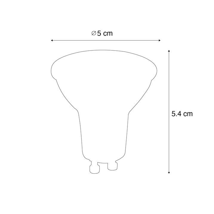 Qazqa Set Van 5 GU10 LED Lamp Zwart 7W 610 Lm 3000K
