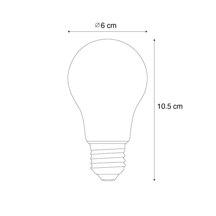Qazqa Set Van 5 Smart E27 Dimbaar In Kelvin LED Lampen A60 Helder 7W 806 Lm 1800-3000K