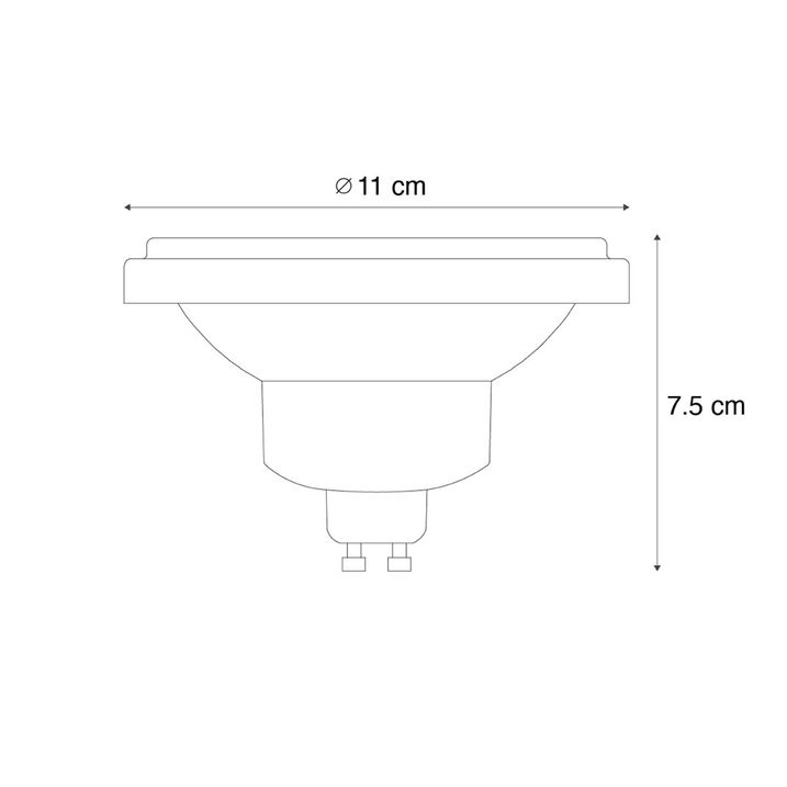 Qazqa Set Van 5 Smart GU10 Dimbare LED Lampen AR111 10W 800 Lm 2200 - 6500K