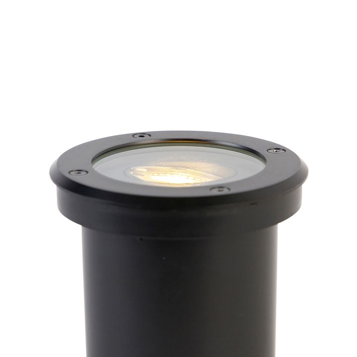 Qazqa Set Van 6 Buiten Grondspot Zwart Verstelbaar IP65 - Delux