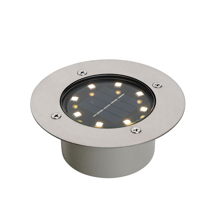 Qazqa Set Van 6 Grondspots Staal Incl. LED IP65 Solar - Terry