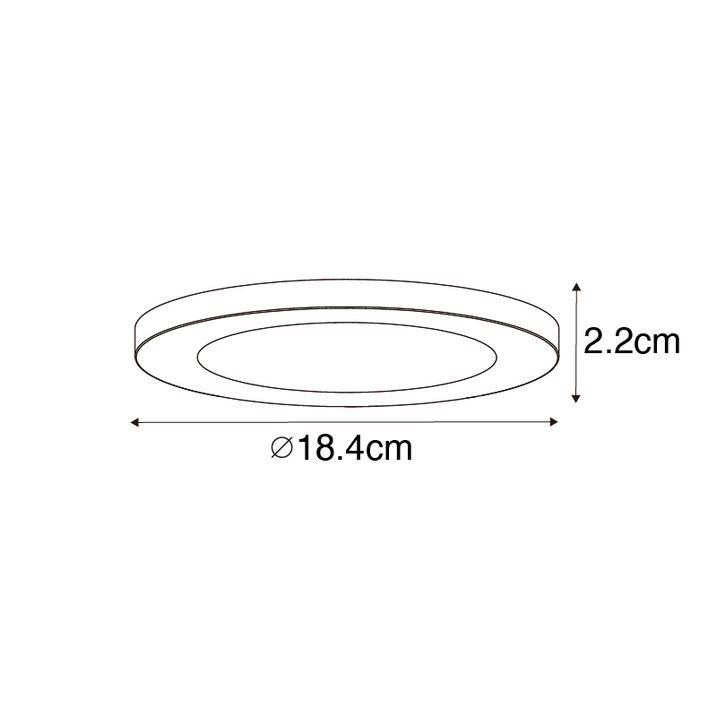 Qazqa Set Van 6 In- Of Opbouwspot Wit 18 Cm Incl. LED 3 Staps Dim To Warm - Trans