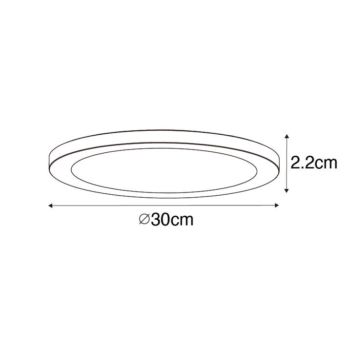 Qazqa Set Van 6 In- Of Opbouwspot Wit 30 Cm Incl. LED 3 Staps Dim To Warm - Trans