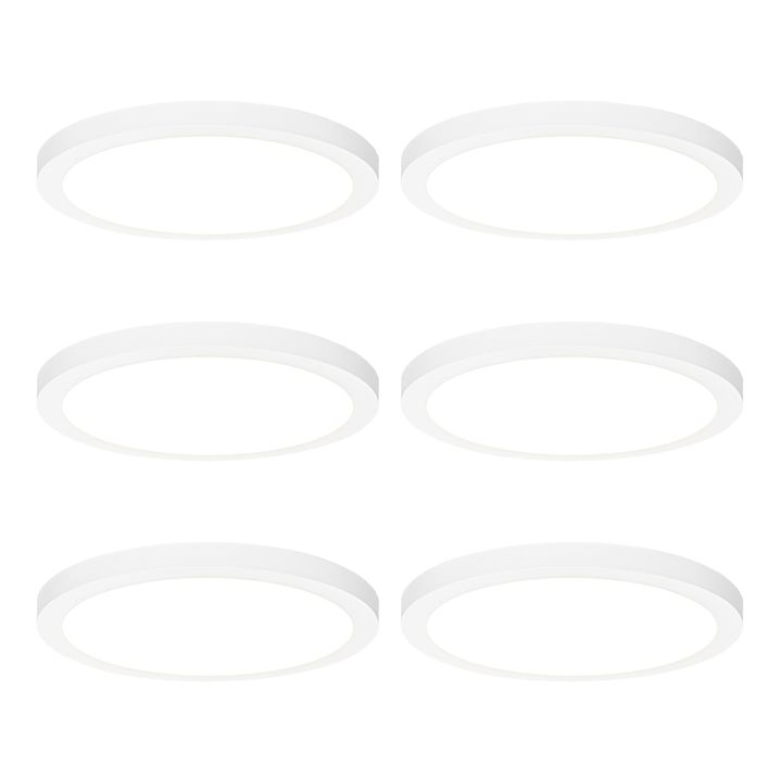 qazqa Set van 6 In- of opbouwspot wit 30 cm incl. LED 3 staps dim to warm - Trans