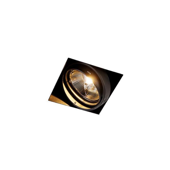 Qazqa Set Van 6 Inbouwspot Zwart GU10 AR111 Trimless - Oneon