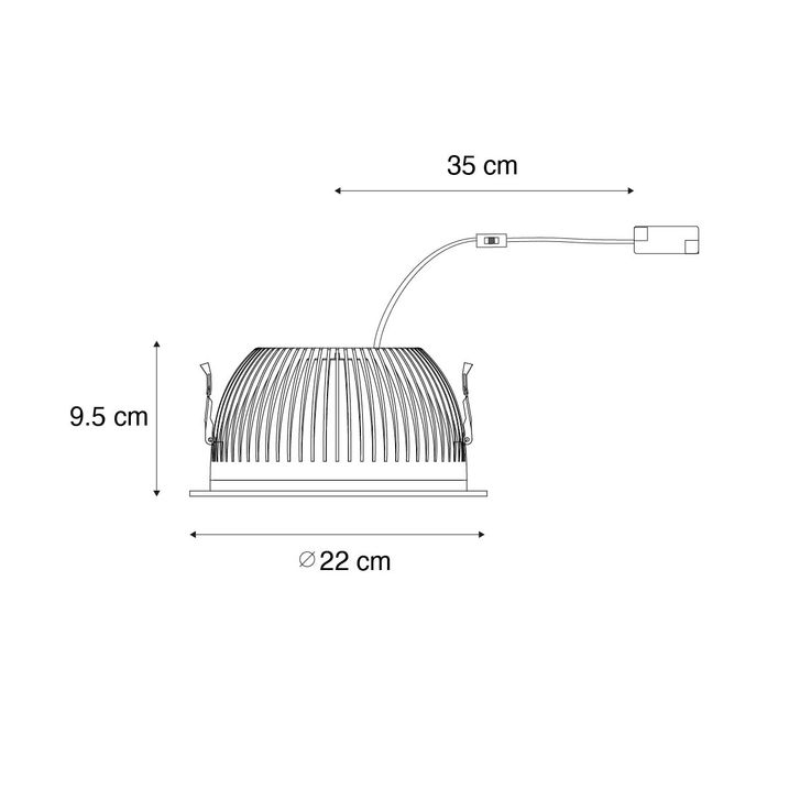 Qazqa Set Van 6 Inbouwspots Wit Incl. LED 3000K-5000K - Elias